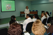 Figura 4 – Equipe de nutrição da Etec São Mateus para apresentação do projeto “Práticas de educação alimentar e nutricional na subprefeitura de São Miguel”